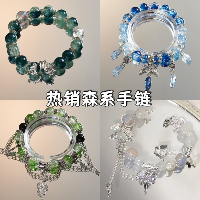Xiaohongshu'S Popular Gradient Glass Butterfly Bracelet, High-End Super Fairy Bow Bracelet, Niche Design For Besties - Image 2